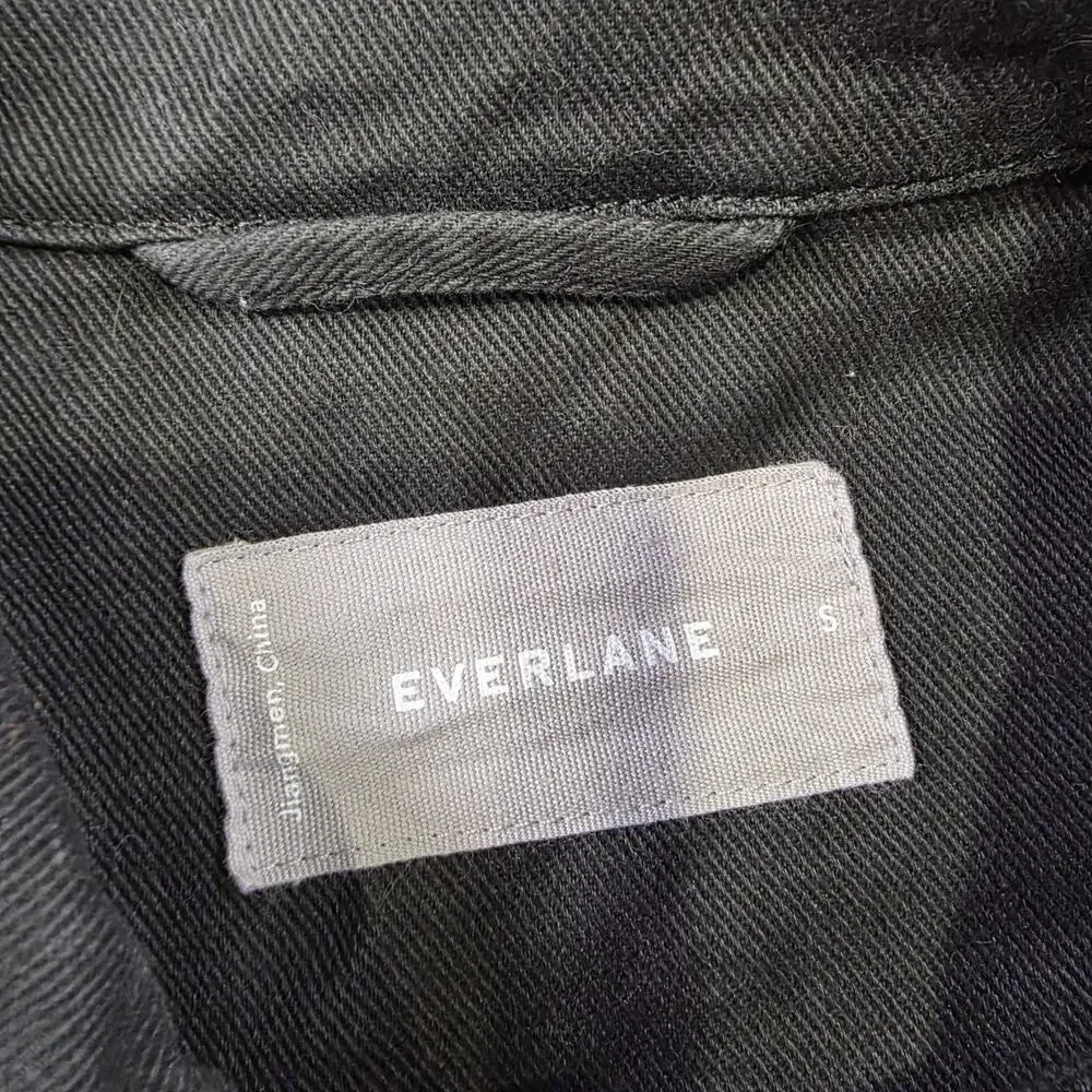 Everlane Jacket Mens Small Black Cotton Chore Utility Field‎ Pockets Workwear
